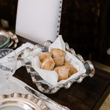 Annie Glass Ruffle Bread Basket
