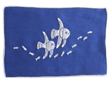 Sharyn Blond Linens School Of Fish Cocktail Napkin