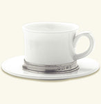 Match Pewter Convivio Cappuccino/Tea Cup with Saucer