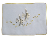 Sharyn Blond Linens School Of Fish Cocktail Napkin