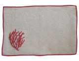 Sharyn Blond Linens Sea Coral Cocktail Napkin