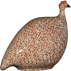 Guinea Hen- Red Speckled White