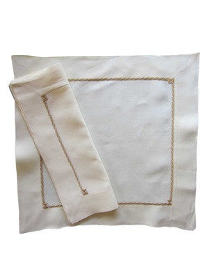 Sharyn Blond Twisted Cords Placemat and Napkin