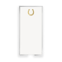Gold Foil Horseshoe Notepad with Lucite Holder