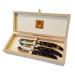 Claude Dozorme 3 Piece Berlingot Cheese Knife Set