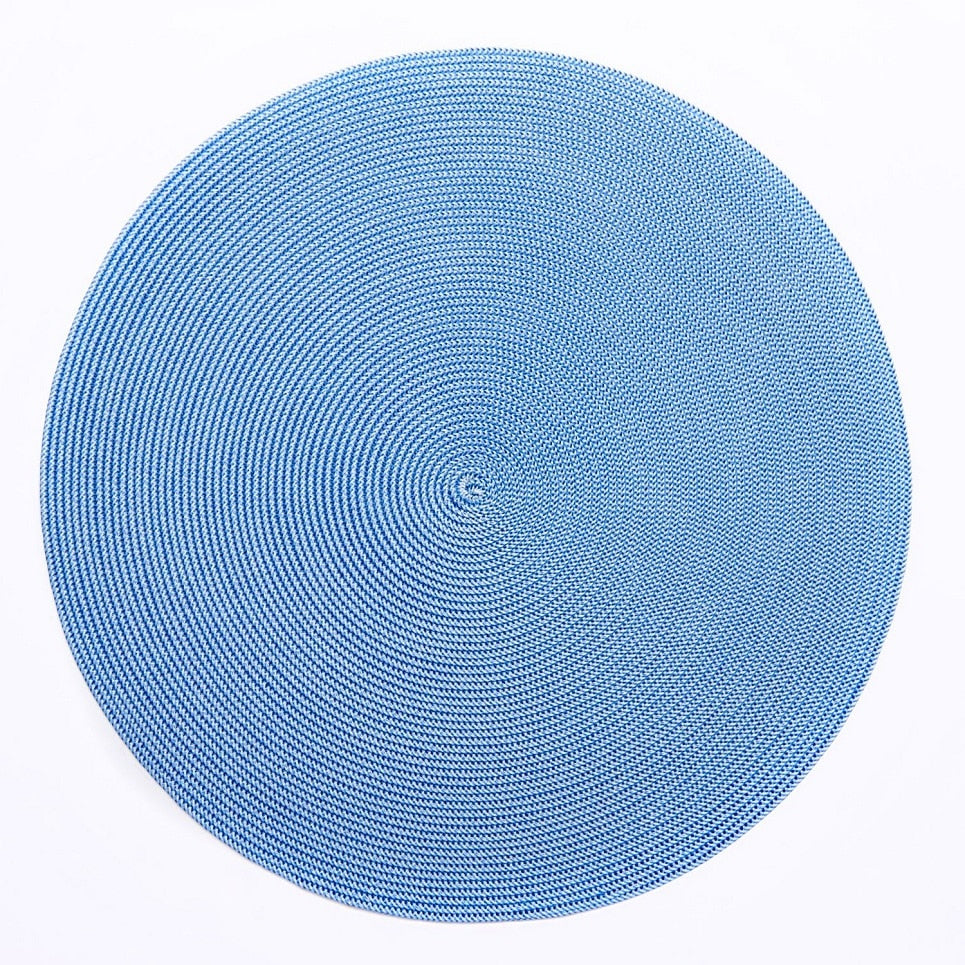 Deborah Rhodes Denim Round Placemat – Sharyn Blond Linens
