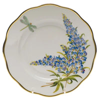 Herend American Wildflowers Blue Bonnet Dessert Plate