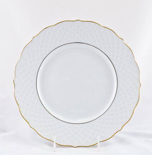 Anna Weatherley Empire White and Gold Dinner Plate