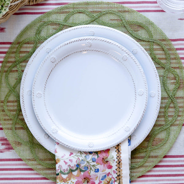 Juliska Al Fresco Berry & Thread Melamine Whitewash Dinner Plate
