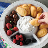 Juliska Berry & Thread Melamine Whitewash 15" Sectioned Server