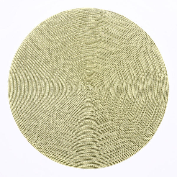 Deborah Rhodes Round Placemat, Moss/Canary