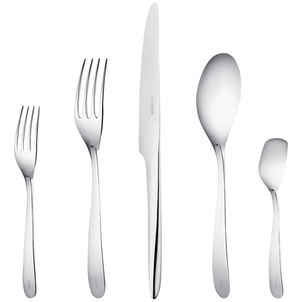 Christofle L'Ame Stainless Steel Flatware 5 Piece Place Setting