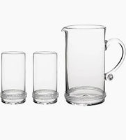 Juliska Dean Glass Pitcher and Highball Set