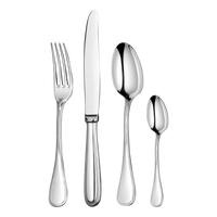 Christofle Perles Stainless Steel Flatware 5 Piece Place Setting