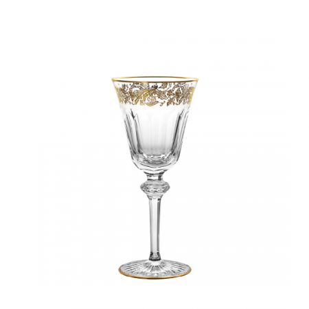 Christofle Marly Wine Glass with Gold Inlay