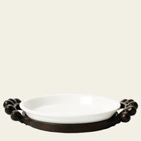 Jan Barboglio Balin Pie Plate w/ White Ceramic Insert Plate