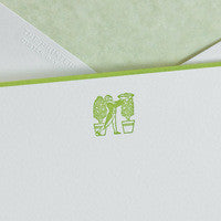 The Printery Apple Green Waiter Notecards