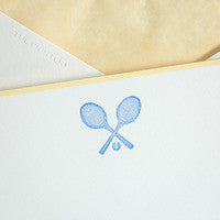 The Printery Blue Tennis Racquets Notecards