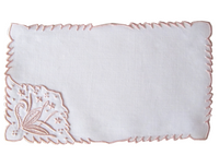 Sharyn Blond Linens Ferns and Flowers Cocktail Napkin