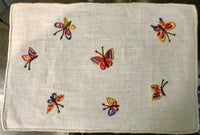 Sharyn Blond Linens Multi Colored Butterfly Cocktail Napkin