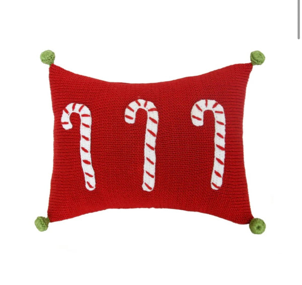 Melange Candy Cane Small Pillow