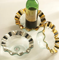 Annie Glass Ruffle Wine Charger