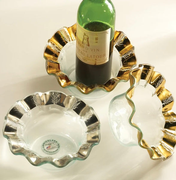 Annie Glass Ruffle Wine Charger