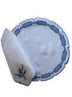 Sharyn Blond Linens Imperial Blue Placemat and Napkin