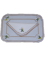 Sharyn Blond Linens Leaping Frogs Napkin and Placemat