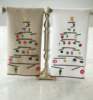 Sharyn Blond Linens Christmas Mobile Guest Towels and Cocktail Napkins