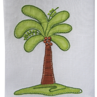 Sharyn Blond Linens Palm Tree Guest Towels