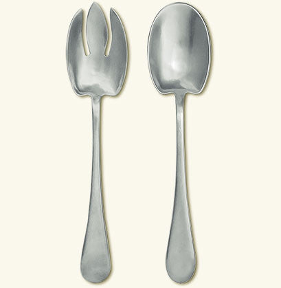 Match Pewter Aria Salad Serving Set - Thumbnail 3
