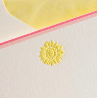 The Printery Primrose Yellow Sunflower Notecards
