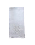 Sharyn Blond Linens White Snowflake Guest Towels