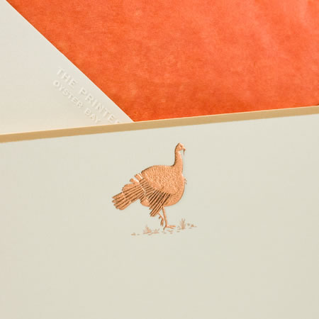 The Printery Copper Turkey Notecards