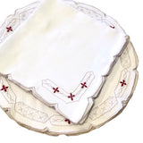 Sharyn Blond Linens Lowestoft Round Placemat and Napkin