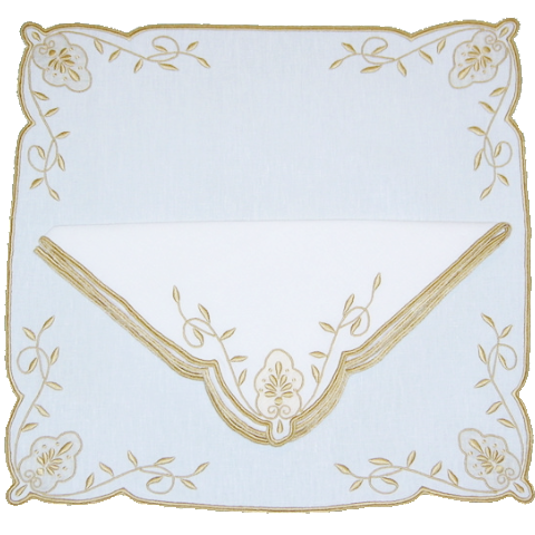 Sharyn Blond Linens Acanthus Placemat and Napkin