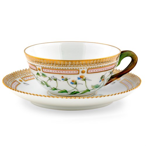 Royal Copenhagen Flora Danica Tea Cup and Saucer