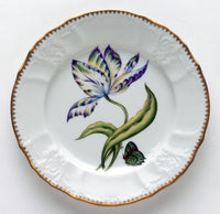 Anna Weatherley Old Master Tulips Salad Plate Yellow, Green, Purple and Blue