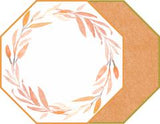 Holly Stuart 2-Sided Octagonal Placemat - Watercolor Leaves