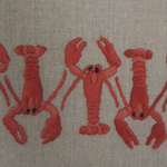 Sharyn Blond Linens Lobsters Guest Towels
