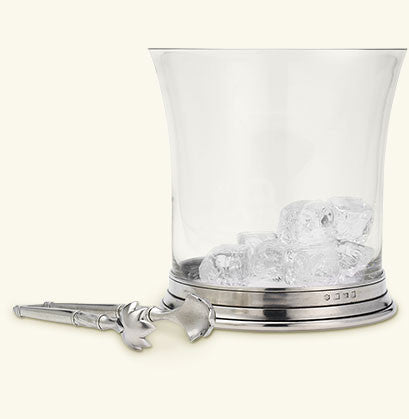 Match Pewter Ice Bucket and Tongs
