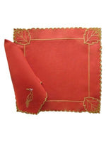 Sharyn Blond Linens Tobacco Leaf Placemat and Napkin