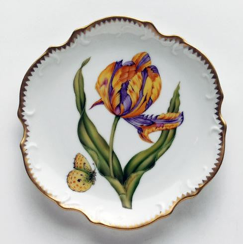 Anna Weatherley Old Master Tulips Bread and Butter Plate, Purple and Yellow